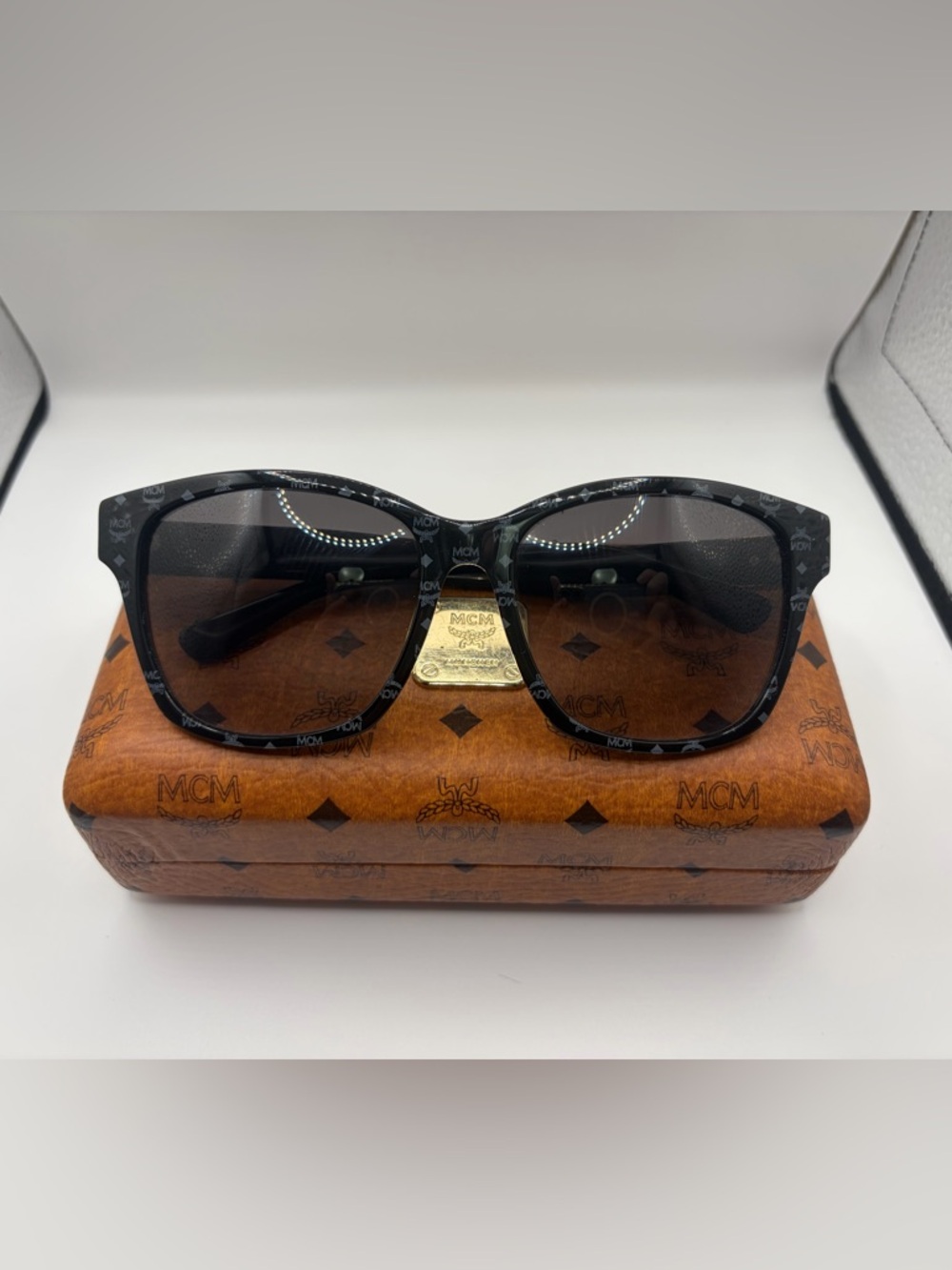 MCM Black Visetto Sunglasses with Gradient Lenses